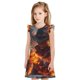thumbnail image 1 of Balery Western Fire Cowboy Camisón de princesa para niñas, pijama de algodón con mangas abullonadas, suave y bonito.-Large, 1 of 6