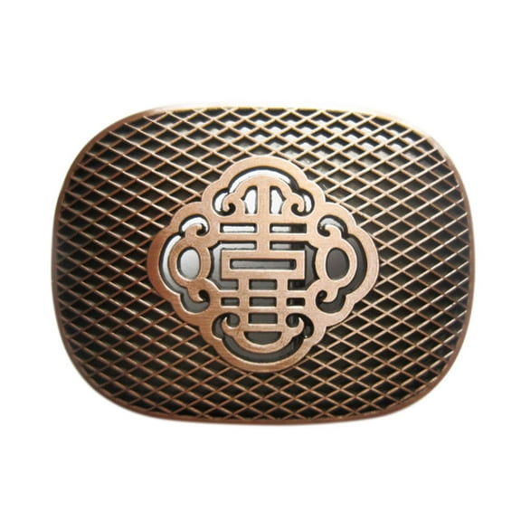 Vintage Bronze Plated Reticulate Knot Belt Buckle