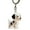 Black spotted dog, variant on Pet Hair Memorial Keepsakes Keychain Dog Shape Figurine Furs Collector Box Clear Hanging Bag Charm Accessories