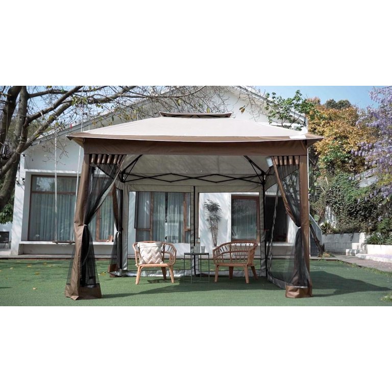 Quictent 11'x11' Pop up Gazebo Tent with Mosquito Netting with