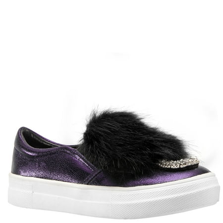 

KIDPIK Girls Metallic Star And Moon Sneaker Size: 9 Toddler - 6 Youth