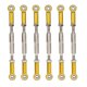 thumbnail image 1 of 6Pcs 88mm Aluminum Alloy Adjustable Push RodsTurnbuckle Rod Linkage Accessories for RC Car Modelsgolden, 1 of 4