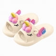thumbnail image 6 of HCNTES Kids Boys Girls Soft Non-Slip Slippers Summer Slides Water Shoes for Pool Beach Shower Indoor Outdoor Casual Loungewear(White,13), 6 of 7