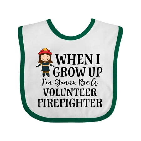 

Inktastic Volunteer Firefighter Future Girls Gift Baby Girl Bib