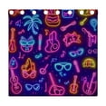 thumbnail image 5 of Neon Party Icons and Instruments Blackout Curtains for Living Room Bedroom 55W x 54L Insulated Window Drapes 2 Panels, 5 of 5