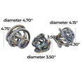thumbnail image 4 of 5", 4", 4"W Dark Gray Glass Handmade Iridescent Knotted Ball Abstract Sculpture, by DecMode (3 Count), 4 of 14