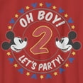 thumbnail image 2 of Boy's Mickey & Friends 2nd Birthday Oh Boy Let's Party Mickey Graphic Tee Red Medium, 2 of 4