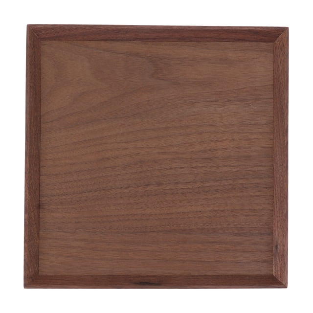 Bandeja para servir, plato rectangular de madera para té, fruta, comida para comer, trabajar en la cocina, dormitorio, 25 X 25