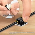 thumbnail image 4 of 100 clips adhesivos para cables, gestión de cables, organizador de cables eléctricos de plástico, organizador de cables, clip para asegurar cables, color negro, 4 of 5