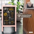 thumbnail image 4 of Ilyapa Wooden A-Frame Sign with Eraser & Chalk - 40 x 20 Inches Magnetic Sidewalk Chalkboard – Pink Menu Display for Restaurant, Business Or Wedding, 4 of 7