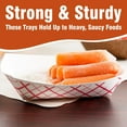 thumbnail image 3 of Concession Essentials 2lb Disposable Red and White Plaid Food Trays, Large, Pack of 100ct, 3 of 6