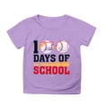 thumbnail image 4 of FhsagQ le 7 Juillet Garçon et Fille Mode Décontractée Imprimé Col Rond Ample T-Shirt Manches Courtes Haut 4T Filles Printemps le 7 Juillet T-Shirts Printemps Violet 3-4 Ans, 4 of 4
