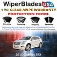 thumbnail image 2 of 2015 Cadillac SRX Beam Wiper Blades Wipers w/1yr Warranty (Set of 3) w/Rear Wiper (WiperBladesUSA), 2 of 5