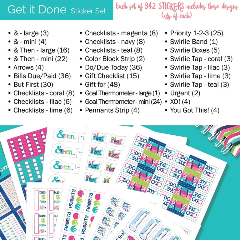 Small Monthly Tab Covers - Set of 36 Stickers