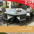 thumbnail image 2 of Pluto 60 Inch Outdoor Patio Dining Table With 6 Chairs, 2 of 6