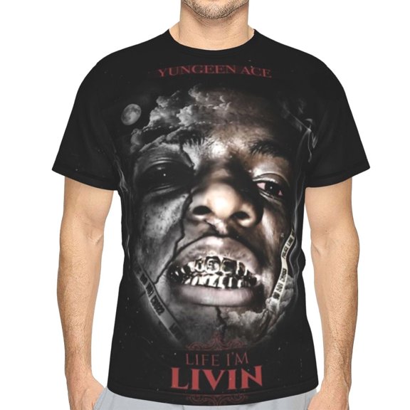 Yungeen Ace Unisex 3d Pattern Printed Short Sleeve T-Shirts Casual Graphics Tees Small