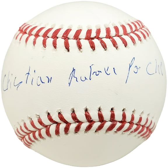 Cristian Pache Autographed Official MLB Baseball Oakland A's Full Name BAS 186807