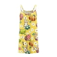 thumbnail image 4 of ATOGUTA Girls Dresses Casual Summer Spaghetti Straps Easter Romper Dresses with Pockets for Kid Size 3T-10. Multicolor, 4 of 6