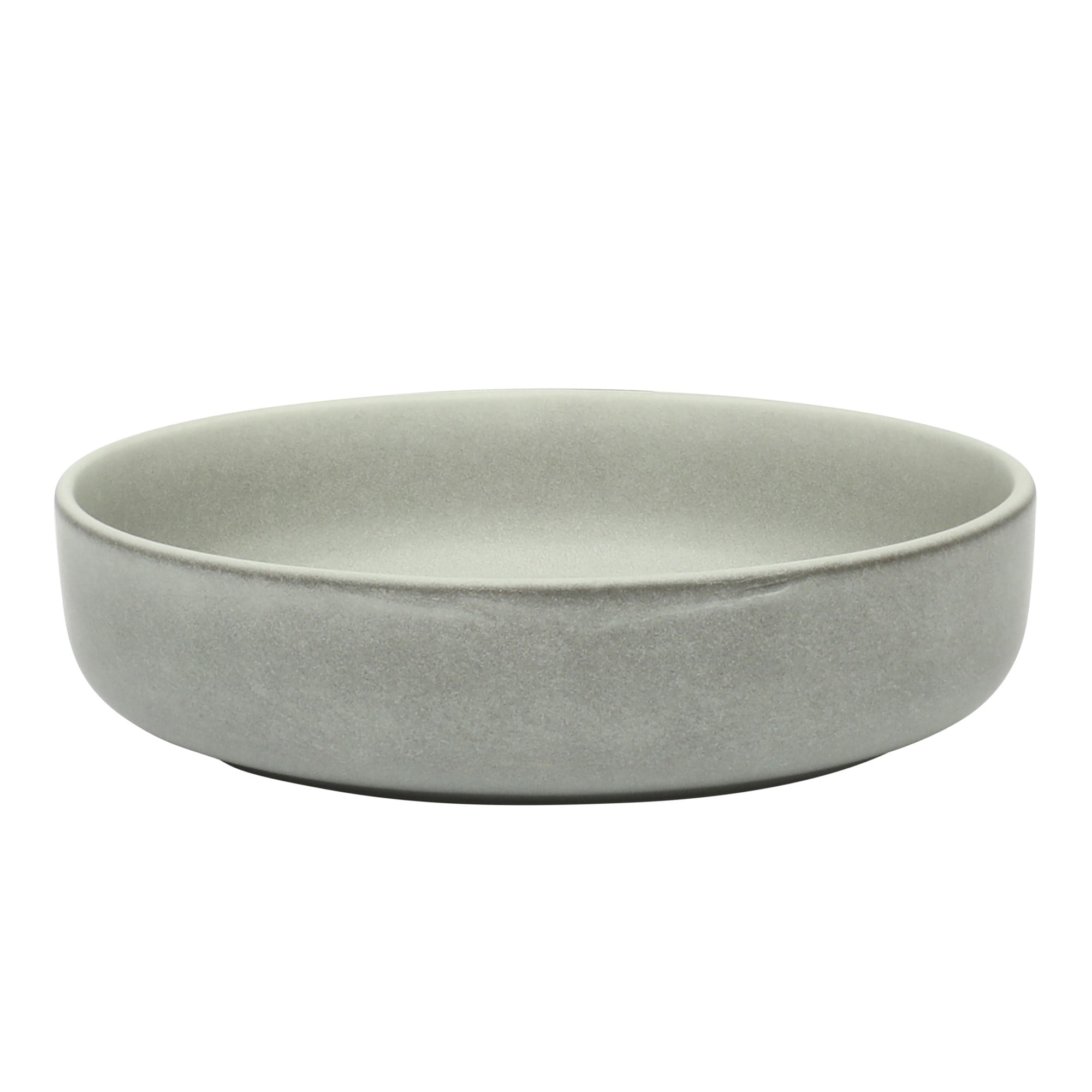 Gibson Soho Lounge Pasco 16 Piece (Service for 4) Plates and Bowls Double Bowl Reactive Glaze Dishes Stoneware Ceramic Dinnerware Set - Grey