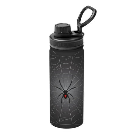 

Hirioo Black Spider On Web for 18oz Sports Insulated Kettle for Gym Hiking Camping Running Mountain Bike Outdoor Sports