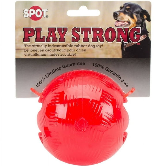 SPOT Play Strong Rubber Dog Toy Ball, 3.75"