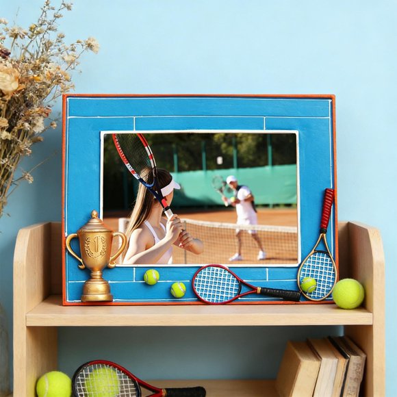 de fotos de tenis, organizador de marcos de fotos, premio para decoración del hogar, adorno, recuerdo memorable para hombres, padres, oficina,