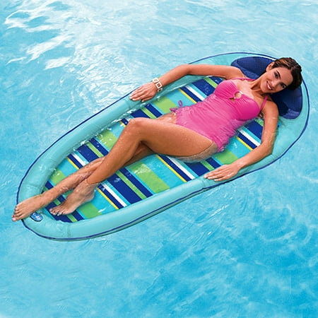 SwimWays Spring Float, Blue Stripe