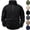 Black, variant on Men's Long Sleeve 1/4 Zip Pullover Mock Neck Sweatshirt Double-Knit Raglan Sleeves with Cargo Pockets for Fall Winter Outdoor Travel Daily Wear, Beige, L