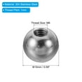 thumbnail image 2 of Uxcell M6x15mm Ball Nuts Knob, 4 Pack Thread 304 Stainless Steel Round Blind Hole Screw Cap Cover, Silver, 2 of 6