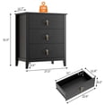 thumbnail image 3 of Kojooin Mid-Century Modern Nightstand, 27.5 Inch Wide Bedside Table with 3 Drawers, Metal Handles and Anti-Tip Kit, White, 3 of 9