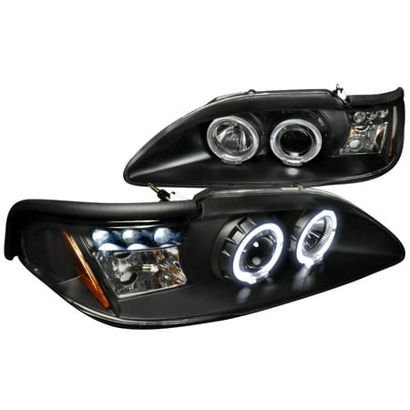 Spec D Tuning 1994 1998 Ford Mustang Led Projector Headlights Black Spec D Tuning 1994 1998 Ford Mustang Led Projector Headlights Black 94 95 96 97 98 Left Right