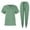 Mint Green, variant on Scrubs for Women Set V-Neck Scrubs Top Scrub Pants,Nursing Uniforms Solid Stretch Workwear with 7 Pocket