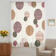 thumbnail image 2 of Abstract Geometric Sheer Curtains 63 Inches Long, Farmhouse Vintage Polka Dot Red Brown Light Filering Curtains, Breathable Simi Curtain Privacy Drapes for Living Room Bedroom Window Treatment, 2 of 9