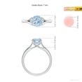 thumbnail image 5 of Angara Natural 1.12 Ct. Aquamarine Solitaire Ring in Sterling Silver for Women (Ring Size: 11.5), 5 of 10
