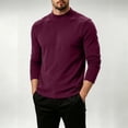 thumbnail image 2 of Frnrwgo Long Sleeve Shirts for Men Heavyweight Thermal Base Layer Mock Neck Solid Color Fall Winter, 2 of 10