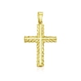 thumbnail image 2 of 14K Yellow Gold Leaf Cross Pendant, 2 of 2