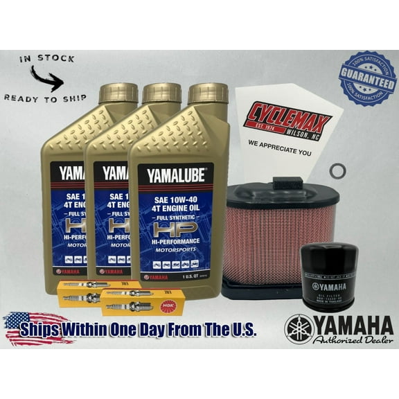 Cyclemax Full-Synthetic Yamalube Tune-Up Kit fits 2018-2025 Yamaha MT-07