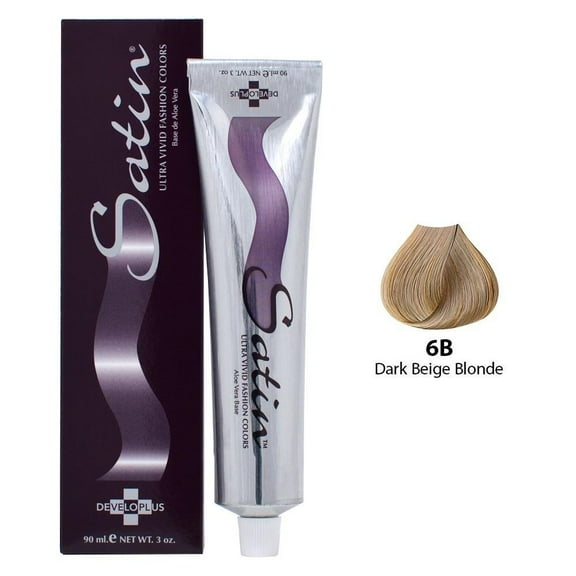 Satin Hair Color Ultra Vivid Fashion Color, 6B Dark Beige Blonde 3 Oz