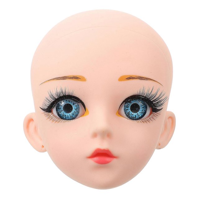 Cabeza de modelo de muñeca 3D XCF pequeña color Beige de Vinilo 9.00X7.50X7.00cm