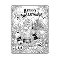 thumbnail image 2 of Byndra Halloween DIY Coloring Blanket, Large Throw Blanket with Spooky Ghost Pumpkin Pattern and Classic Style, Art Activity for Kids, Adults, Home, Party, Sleepover, Gift, 2 of 7