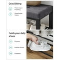thumbnail image 5 of 3-Tier Shoe Rack for Entryway Shoe Bench Storage Organizer with Foam Padded Seat Linen Metal Frame for Living Room, 5 of 10