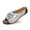 01_Silver, variant on HNMKIU Women Sandals Open Toe Platform Slides with Floral Design Comfortable and Stylish for Casual Summer Wear Lightweight Beach Shoes Beige,6