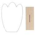 thumbnail image 2 of Espejo de maquillaje acrílico irregular, espejo de mesa, tocador, base de madera para dormitorio. F, 2 of 9