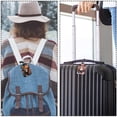 thumbnail image 5 of Square 2Pack PU Leather Flower Deer Cruise Luggage Tag with Privacy Cover and Name ID Tag for Travel Handbags Backpacks Luggage Tags, 5 of 6