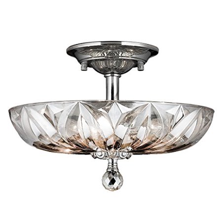 Mansfield Collection 4 Light Chrome Finish And Clear Crystal Bowl