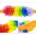 thumbnail image 6 of JDEFEG Stretchy Baby Headbands Rainbow Flower Headband Kids Baby Girls Rainbow Floral Hair Band Flower Headwear Oversized Bows Baby Girls Yellow One Size, 6 of 8
