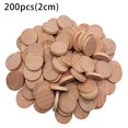 thumbnail image 2 of 200Pcs Wood Slices Unfinished Round Wood for Arts & Crafts Projects, Board Game Pieces, Ornaments, 2 of 5