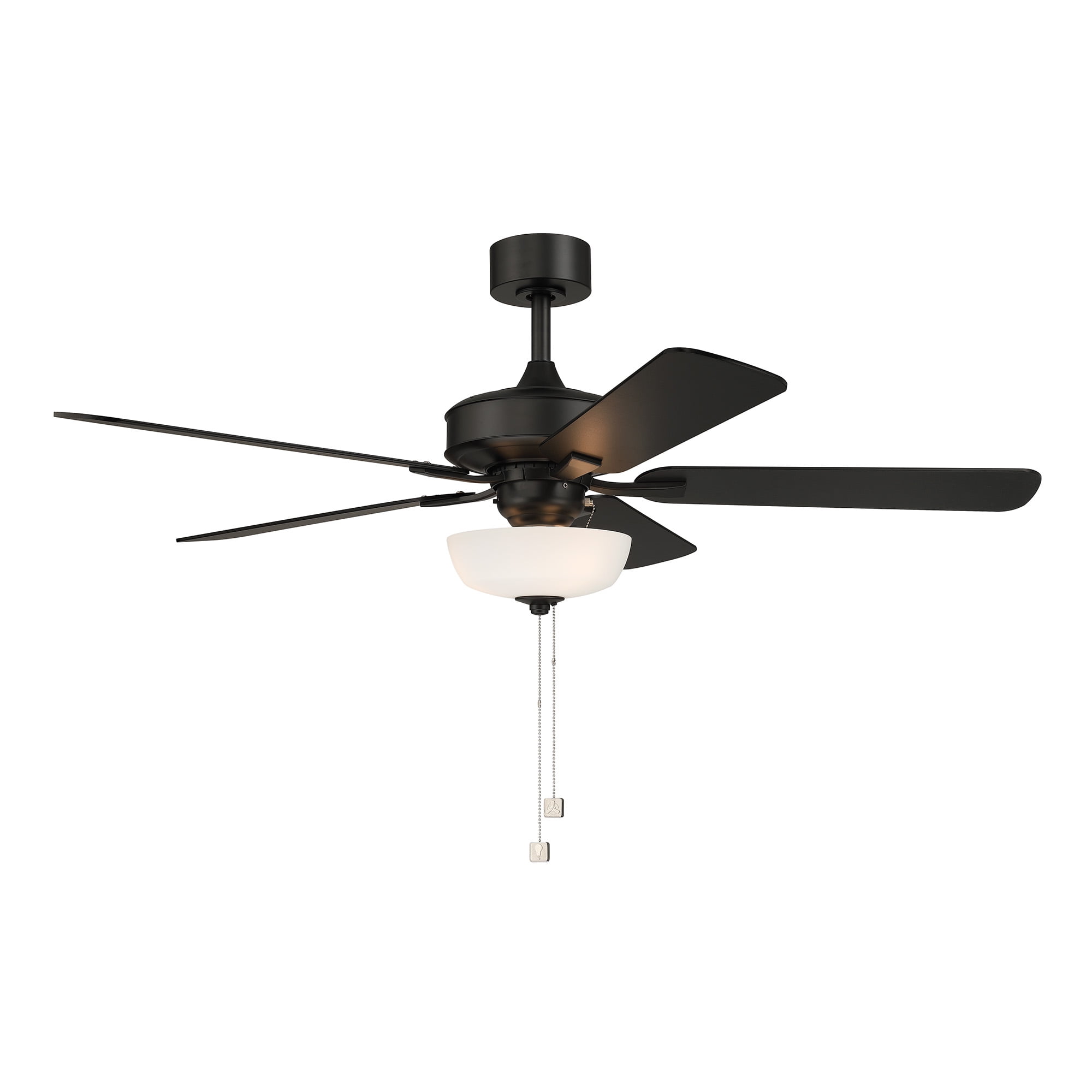 Gallant II 52 in. Indoor/Covered Outdoor Matte Black Transitional Ceiling Fan with Three 3000K LED Bulbs Included