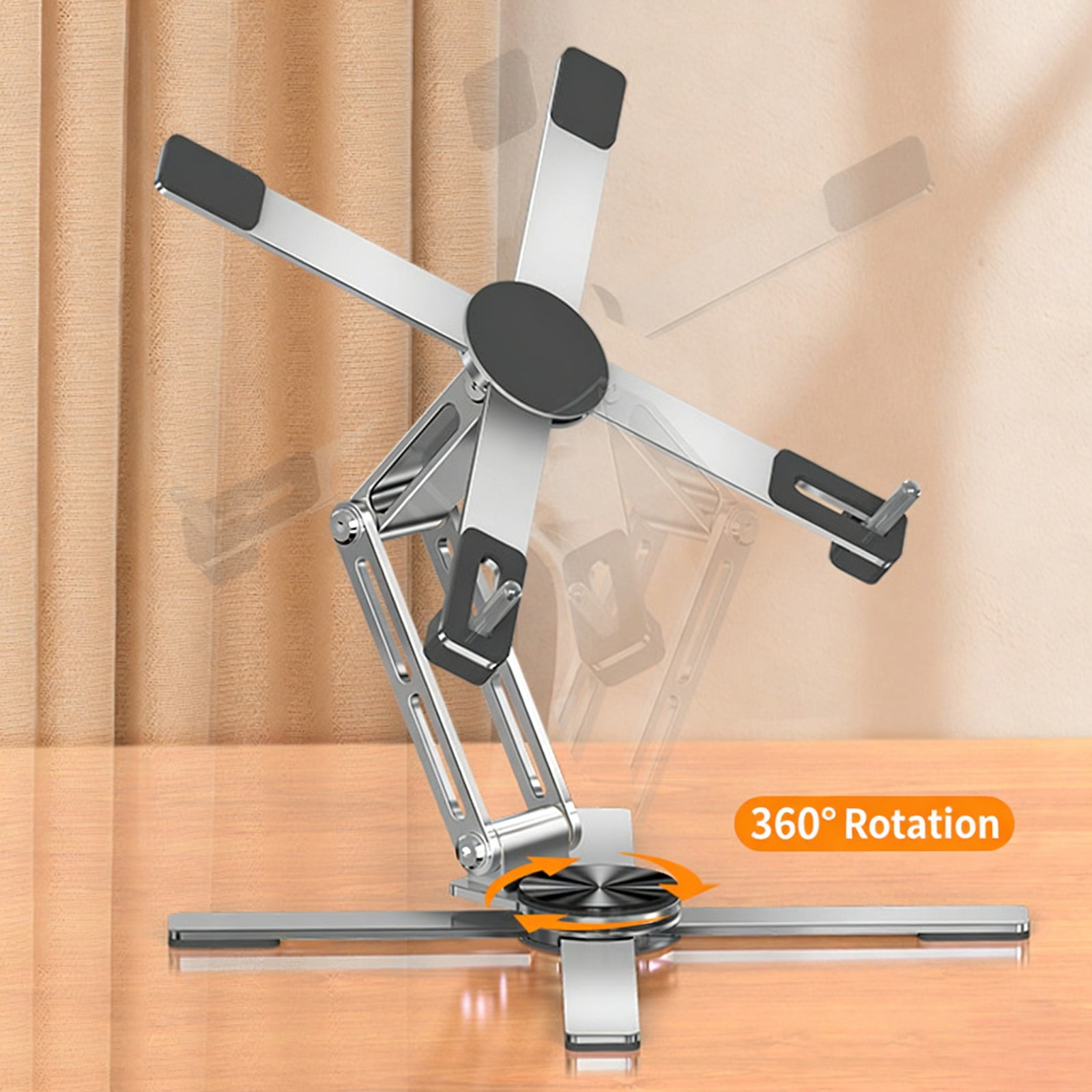 Portable Foldable Laptop Stand Adjustable Heights For 16Inch Notebook Ergonomic Aluminum Computer Risers For Offices Home Travel