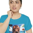 thumbnail image 7 of Ayanna's Anime"Yumi" Short Sleeve Shirt (Turquoise), 7 of 7